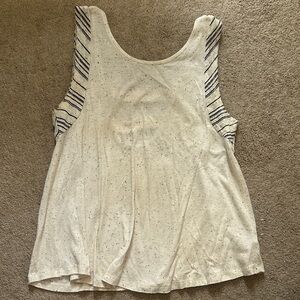 Pixley Cream and Navy Striped Tank Top